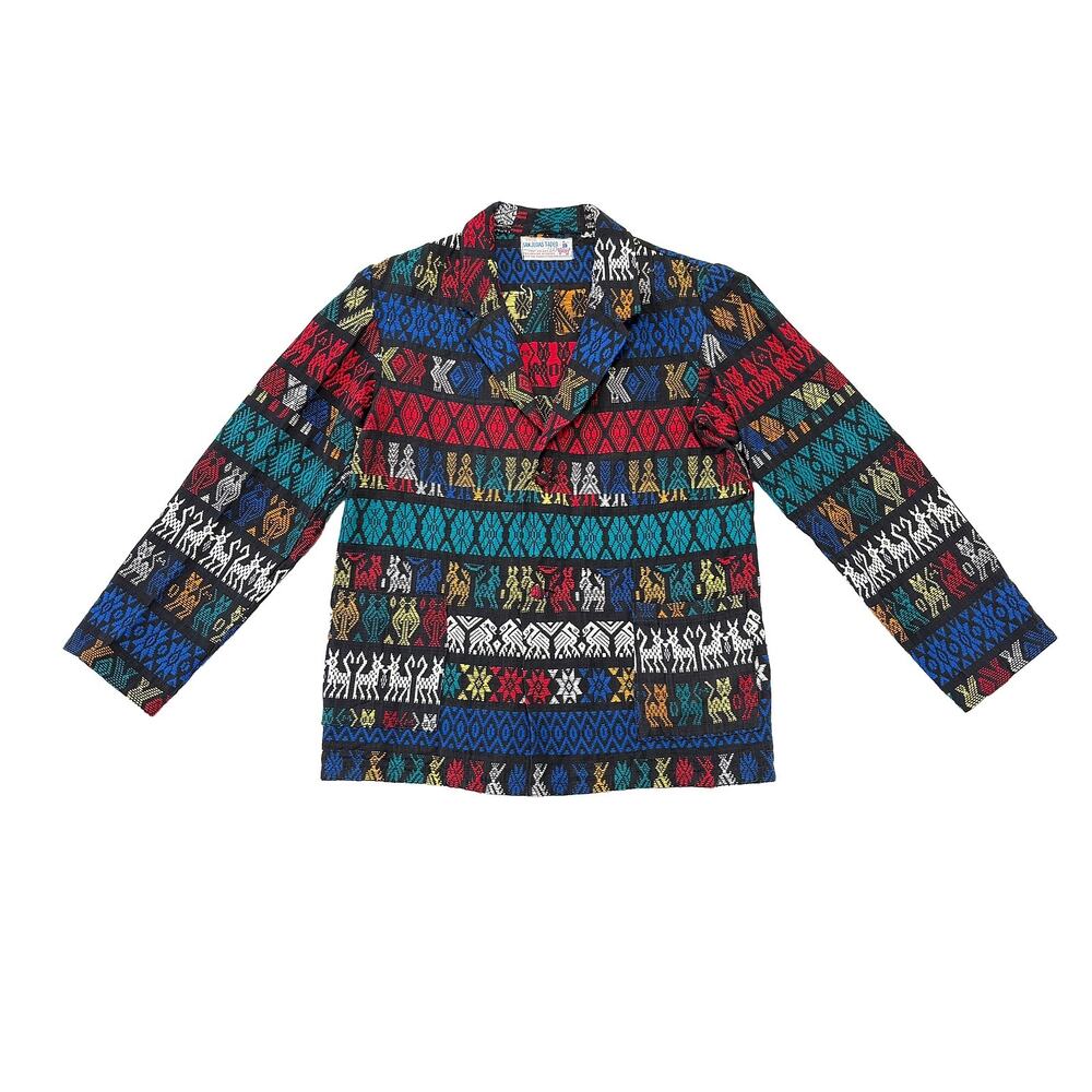 VTG San Judas Tadeo Guatemalan Handwoven Jacket Women S Boho Artisan Woven 60s